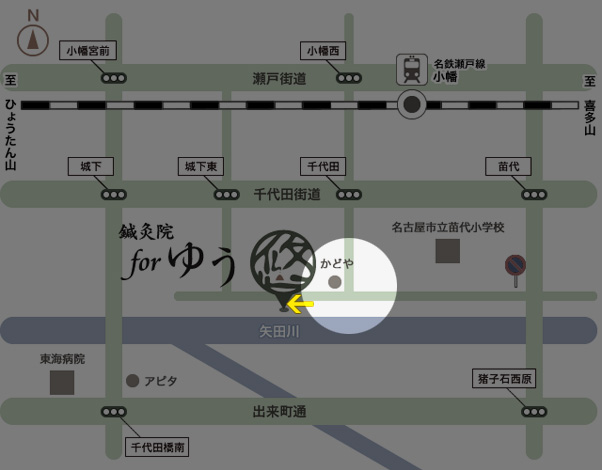 地図上での「かどや」